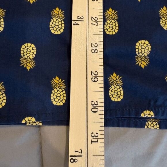 Duluth Trading Co Aloha Shirt All Over Pineapple Print Navy Blue Size 2XL - Picture 10 of 11